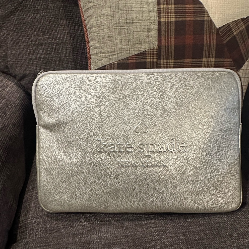 Kate Spade Metallic Silver Laptop Case